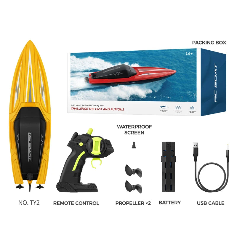 Rc Boat TY2 &ndash; High-Speed Remote Control Fun yellow