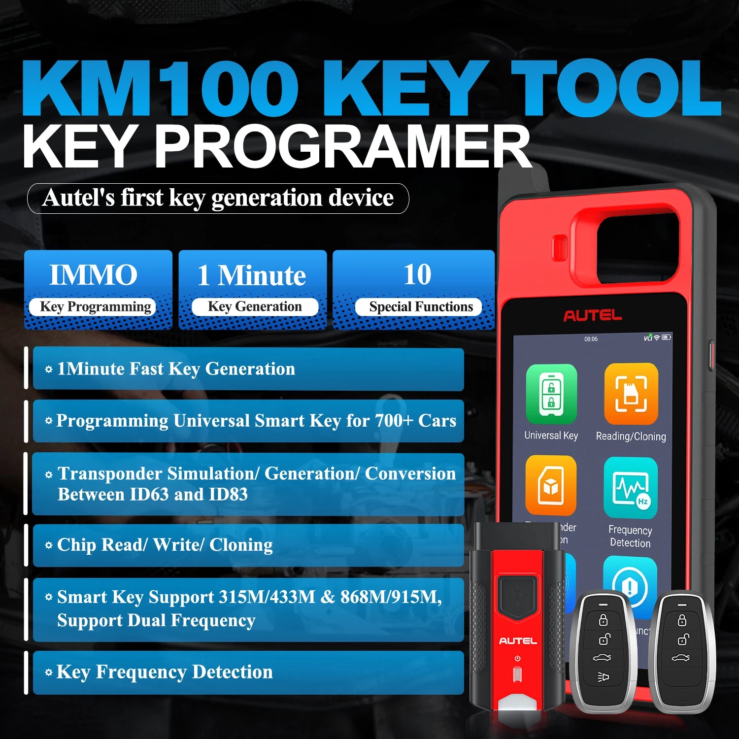 Autel MaxiIM KM100 KM100X Key Tool - All Key Lost Recovery