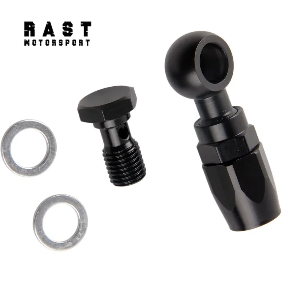Motorrad AN6 Hydraulik Edelstahl Geflochtene Kraftstoffschlauch Verbindung Banjo 12-14mm