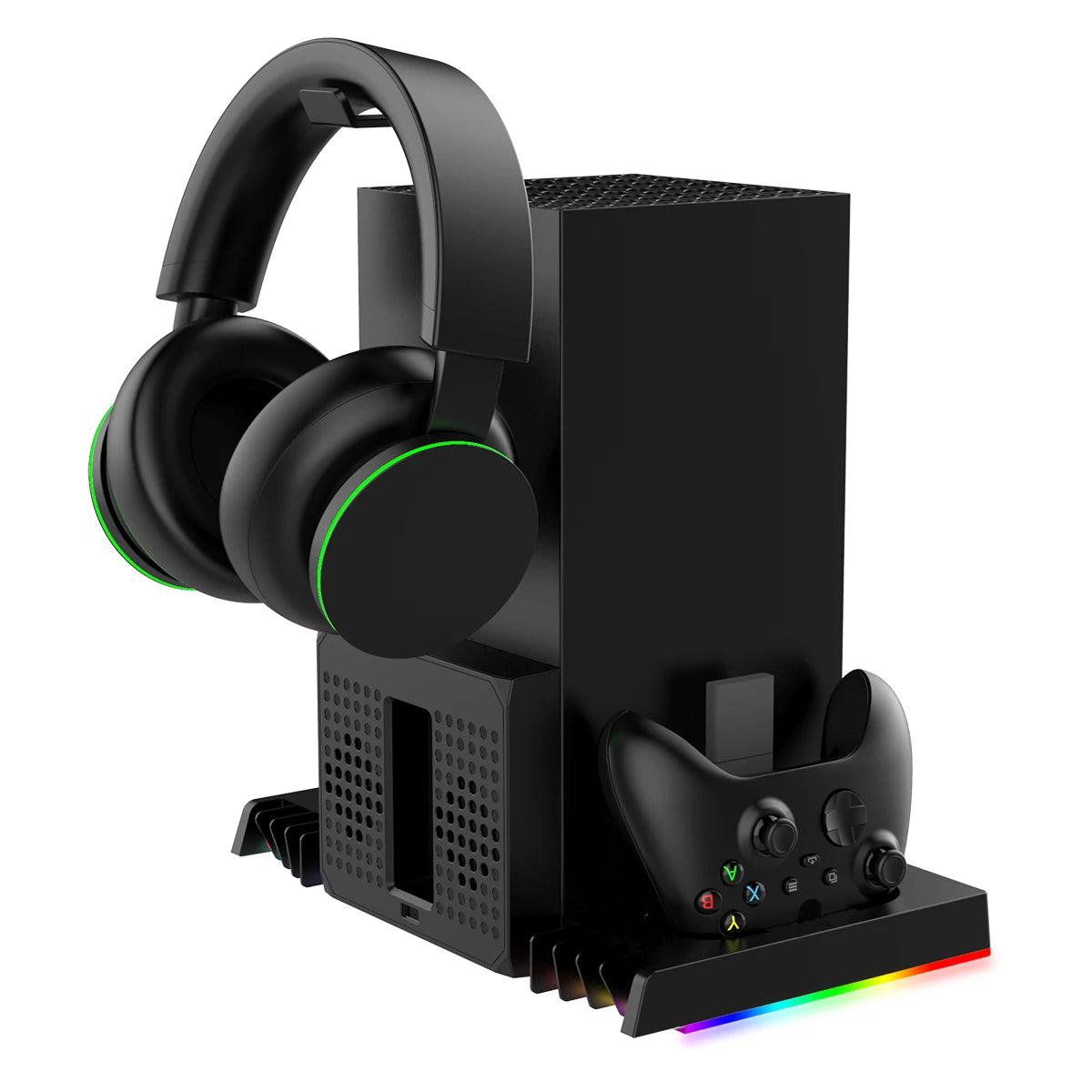 Cooling Fan &amp; Charging Station for Xbox Series X &ndash; Optimize Performance with RGB Lighting