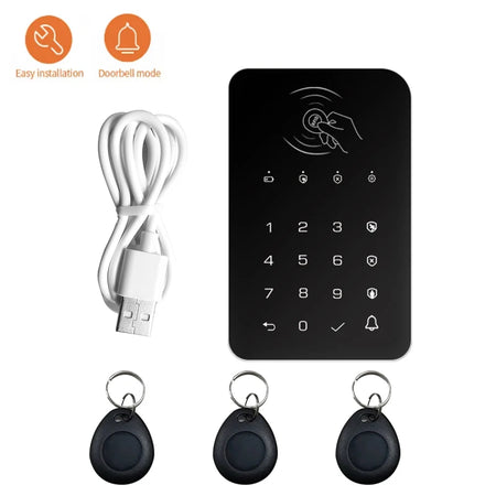 Wireless 433Mhz Touch Keyboard Lock - RFID Arm Or Disarm Default Title