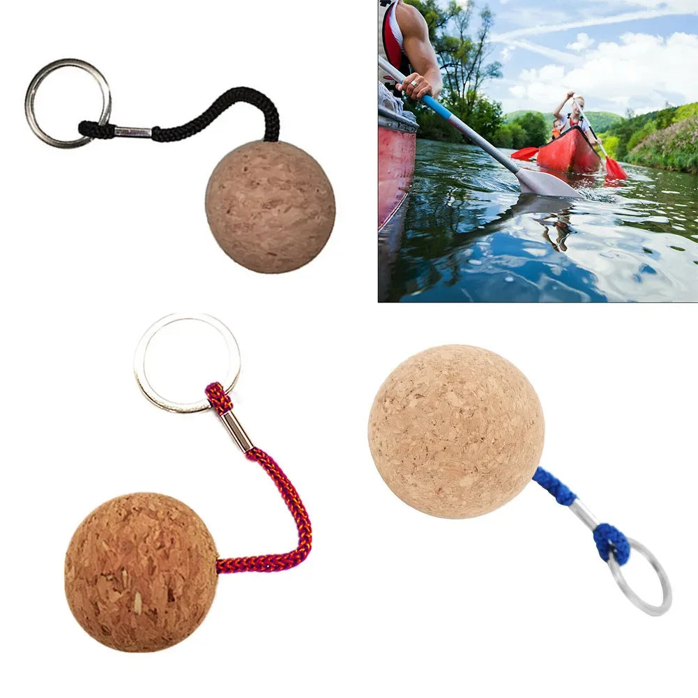 Floating Cork Keyring Balls - 2 Pack for Secure Outdoor Key Storage