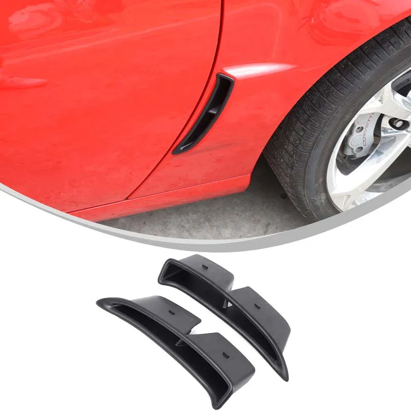 Oro įsiurbimo rėmas Chevrolet Corvette C6 galinio sparno ABS juodas 2 dalių dekoratyvinis rinkinys 2005-2013