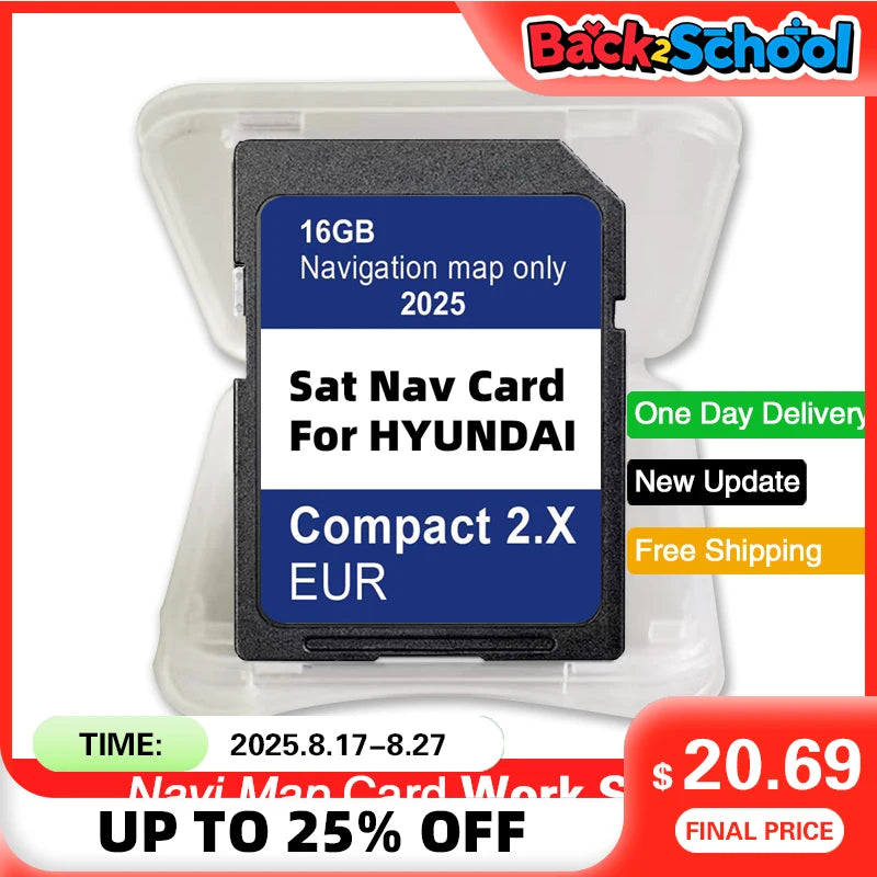 Hyundai GEN2 16GB GPS SD Card UK EU 2025 Map &ndash; Fast Maps