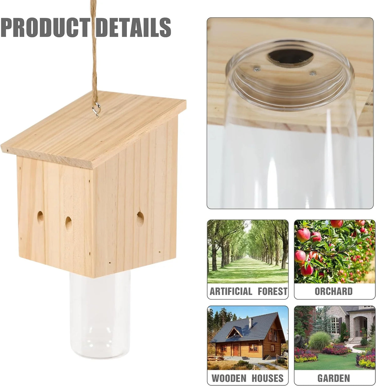 Carpenter Bee Trap Reusable Wood Insect Catcher &ndash; Non-Toxic