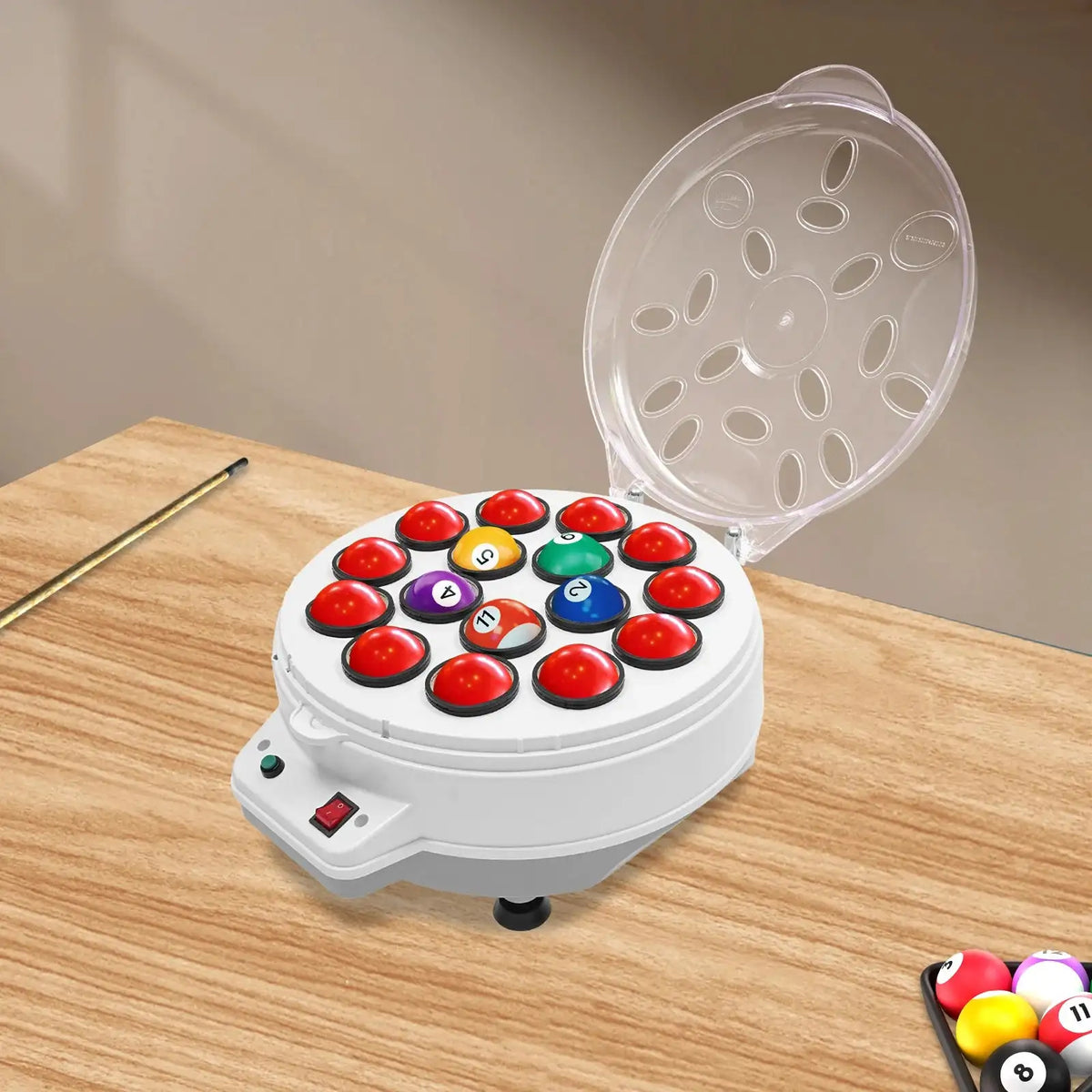 Nettoyeur Automatique De Billes De Billard EXBERT – 16 Billes Américaines Ou 22 Snooker, ABS/PC, Moteur Refroidi, Anneaux En Laine