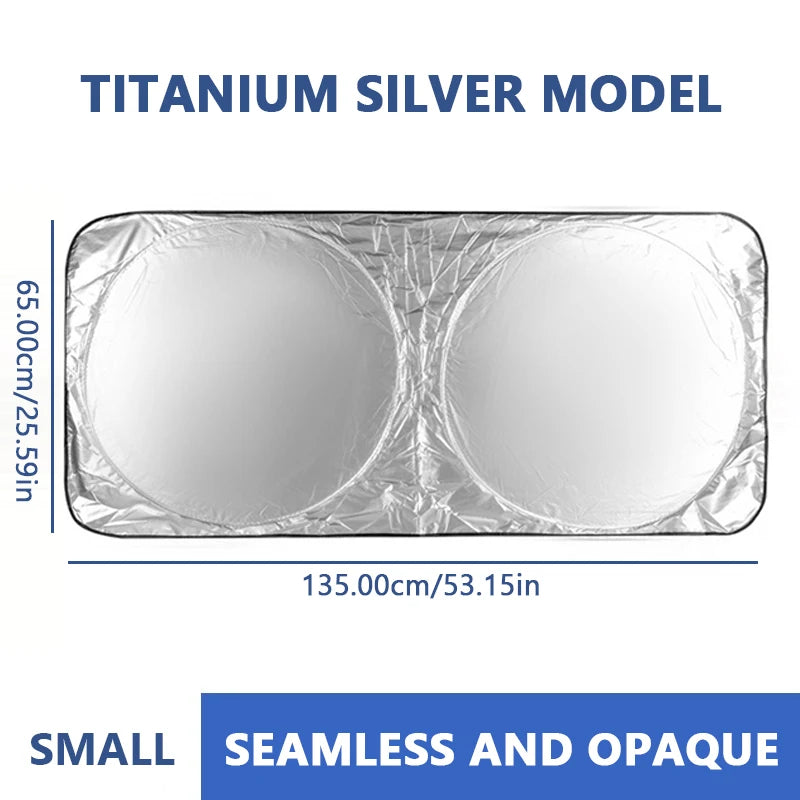 SEAMETAL Foldable Car Windshield Sun Shade for UV Protection and Summer Cooling Size S / CHINA
