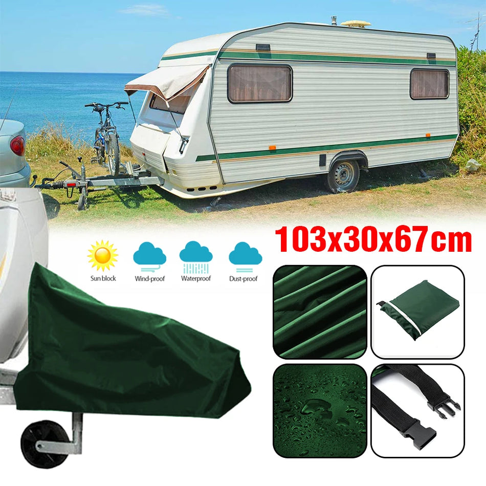 Couvercle de coupleur de remorque de caravane vert protection contre la poussière et la pluie