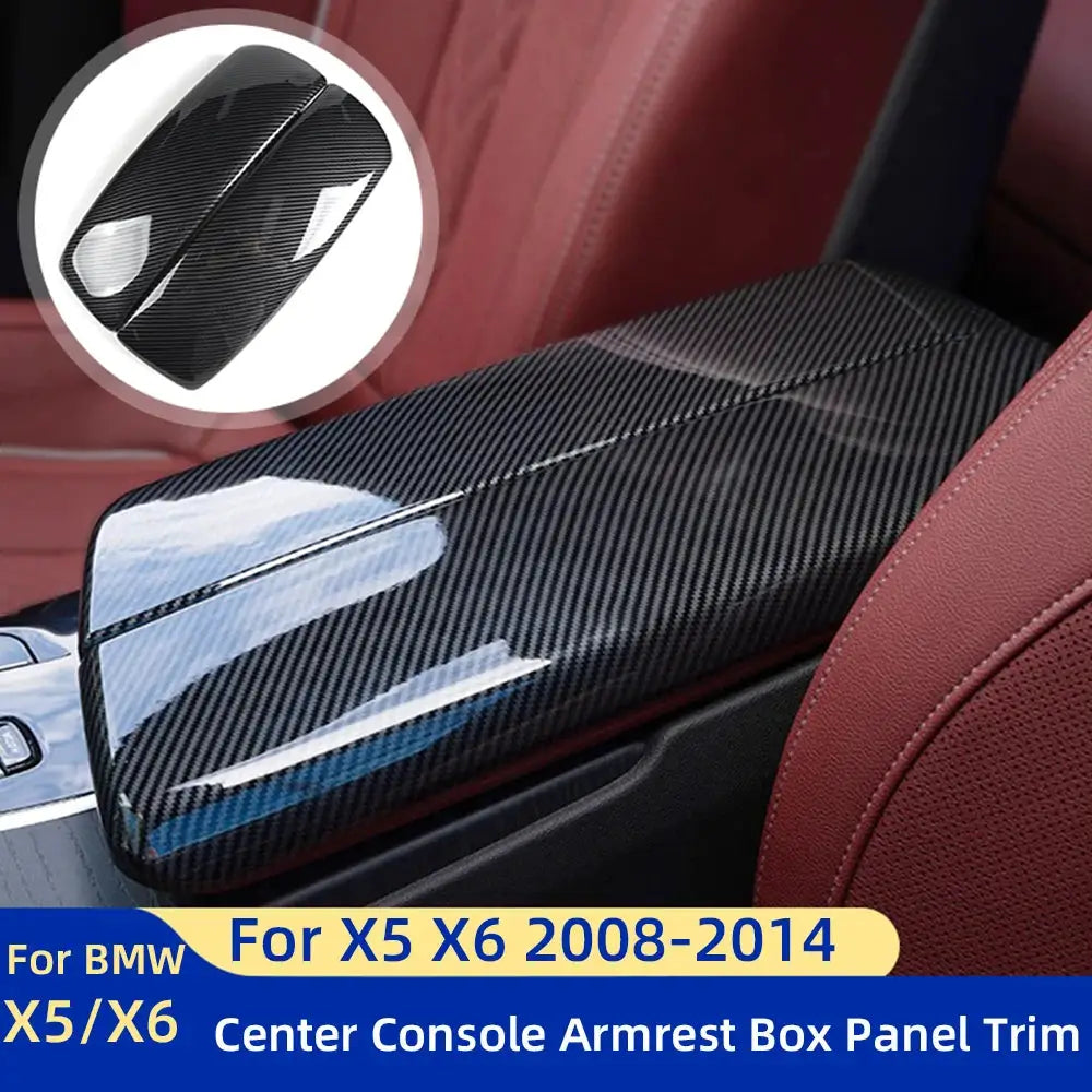 Car Styling Center Console Lid Armrest Box Panel Trim For BMW X5 E70 2008-2013 X6 E712008-2014 Storage Box Cover by InterCyprus Trading Ltd