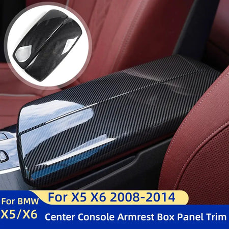 Car Styling Center Console Lid Armrest Box Panel Trim For BMW X5 E70 2008-2013 X6 E712008-2014 Storage Box Cover by InterCyprus Trading Ltd