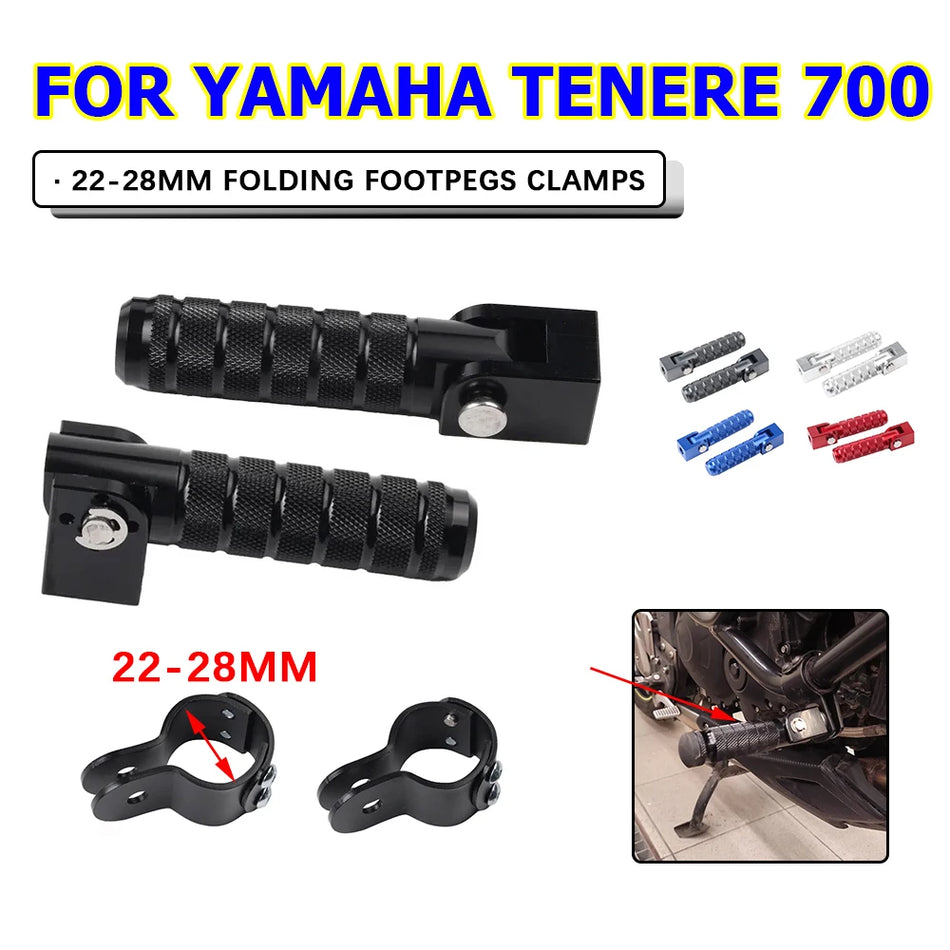 Yamaha Tenere 700 Folding Foot Rests with Aluminum Alloy, Durable Footpegs for Tenere700 XTZ700 T7 T700 2024