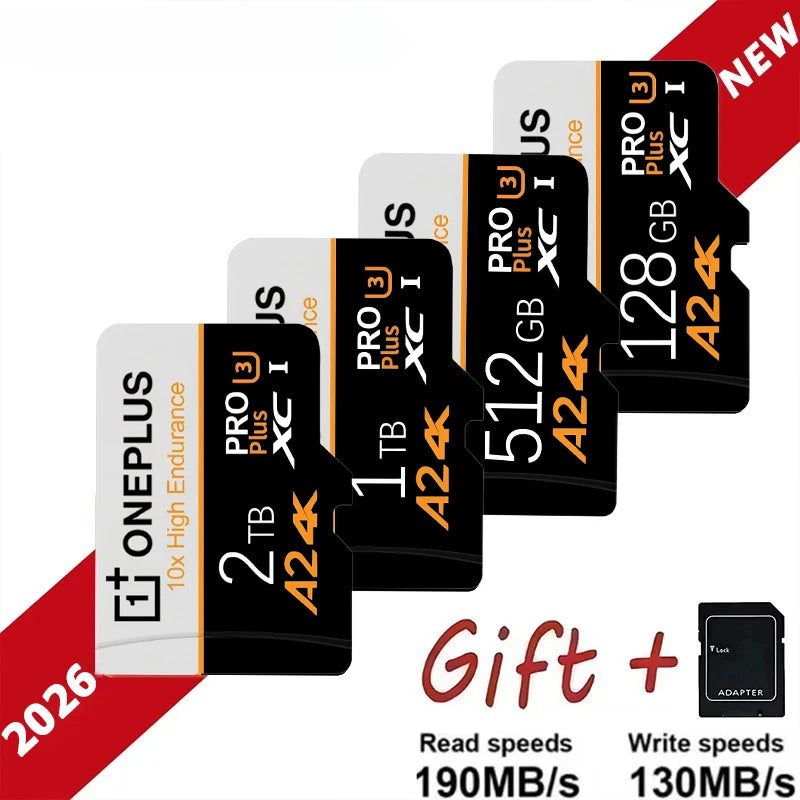 High Capacity TF And SD Memory Cards Up To 2TB For Phones And Cameras