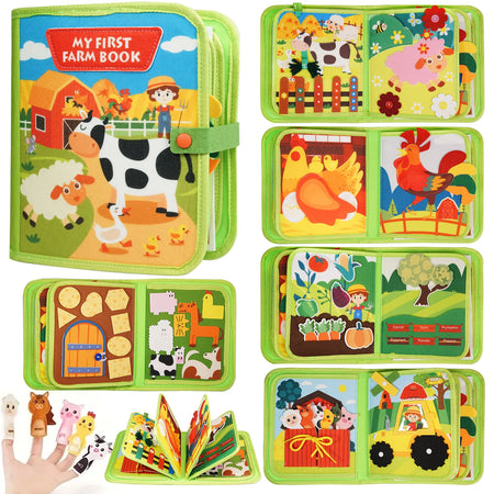 Children's 3D Farm Felt Storybook - Interactive Busy Board