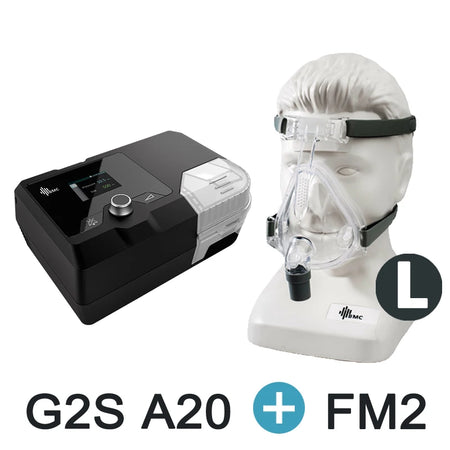 Original BMC G2S A20 Auto CPAP Machine &ndash; Automatic Pressure With FM2 L Size / Buy an extra NM4 / GERMANY