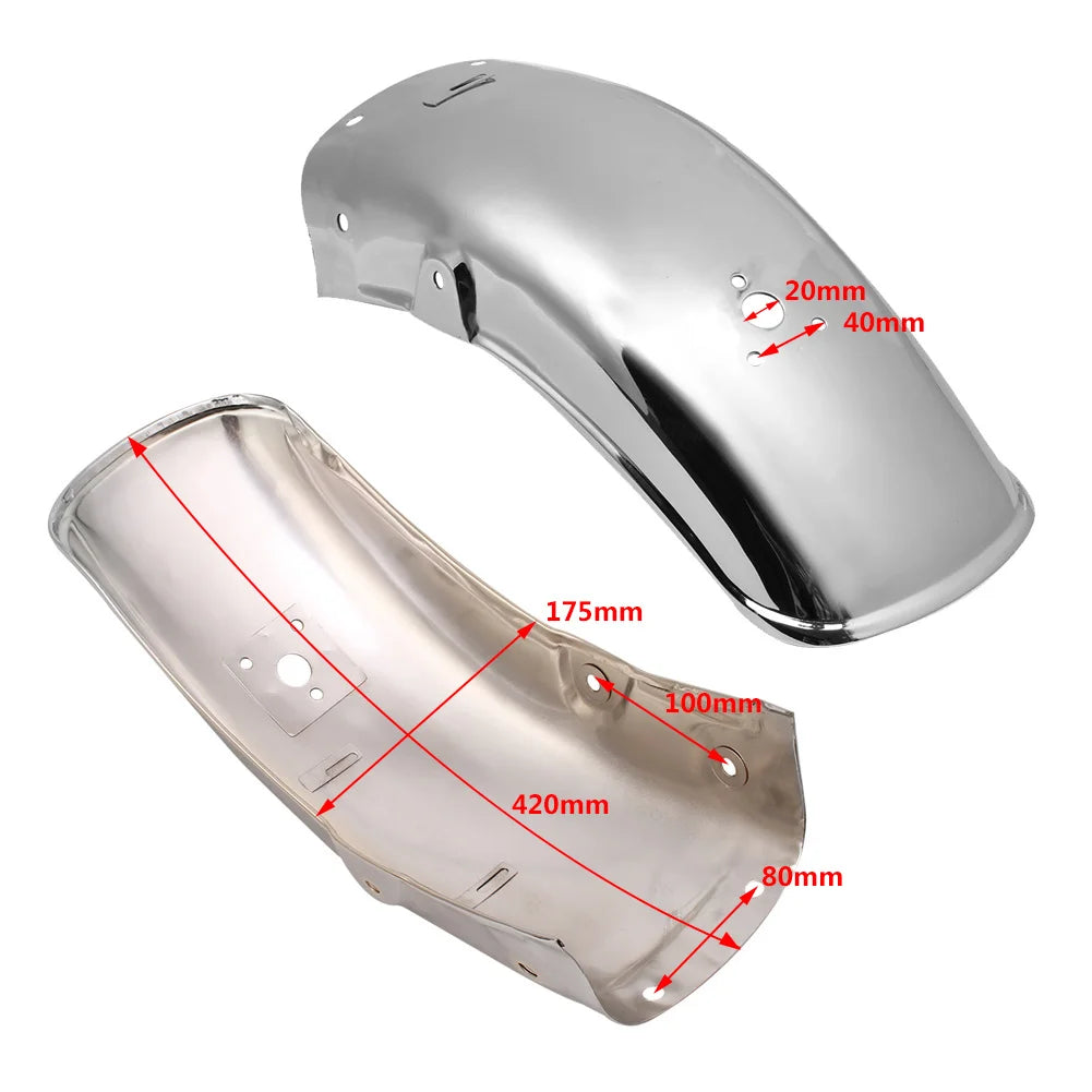 Motorcycle Chrome Retro Rear Fender Mudguard &ndash; Optimal Coverage and Classic Style