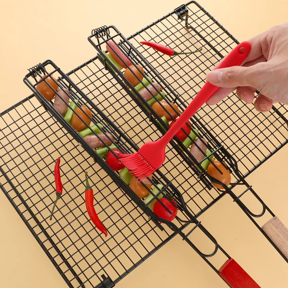 Portable Mini Barbecue Cage &ndash; Durable Stainless Steel Grill Mesh