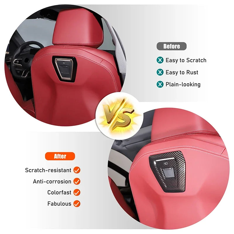 2Pcs ABS uhlíkových vlákien BMW 5 Series G60 nálepka na zadný panel