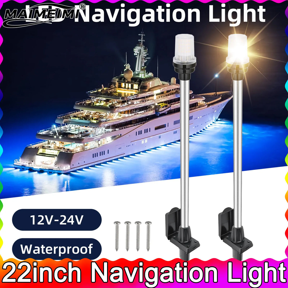 22 Inch Boat Navigation LED Light - Anchor &amp; Marine Safety | MAIMEIMI
