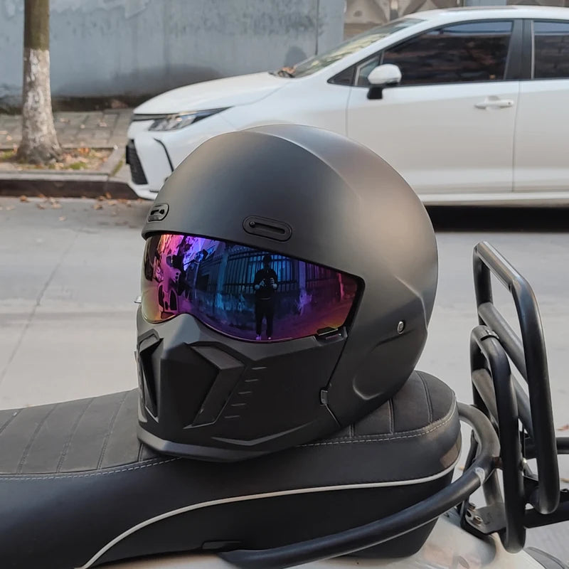 ORZ Motorcycle Retro Helmet &ndash; Bluetooth Slot Ready