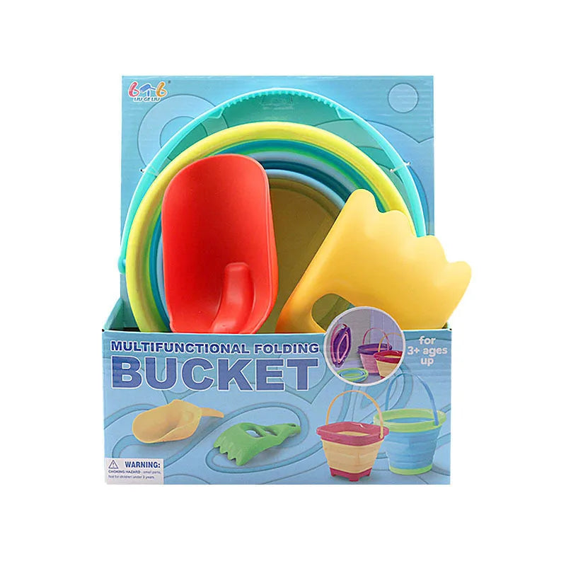 STF00469 Foldable Beach Bucket &ndash; Portable Sand Toy For Kids STF00469 YCchan