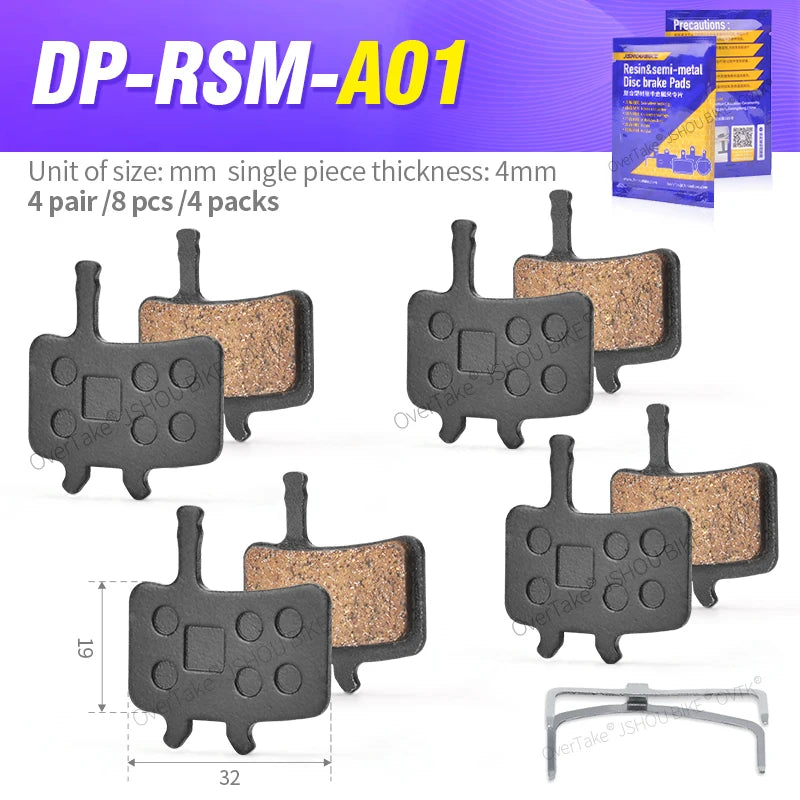 AVID BB7 Juicy Compatible Resin Disc Brake Pads &ndash; Durable RSM-A01-4PAIRS