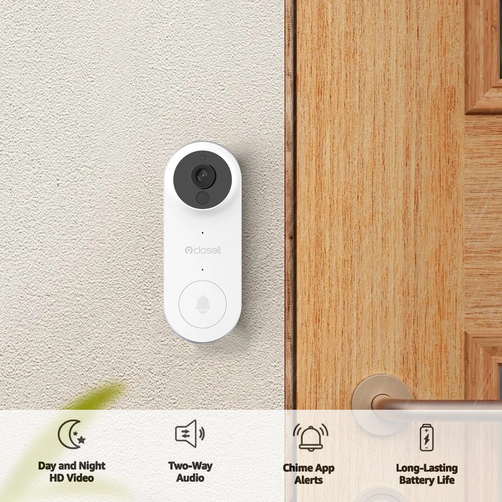 BR100PB2 - Wireless 2MP Video Intercom Door Bell With Camera
