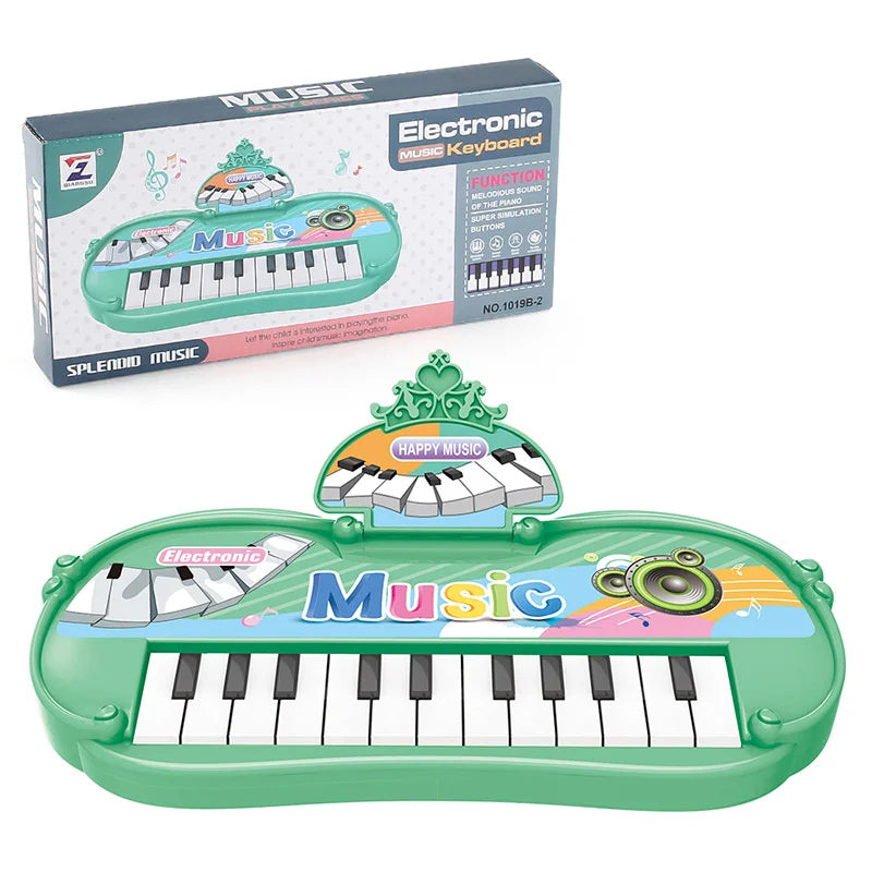 13-Key Children's Electronic Keyboard Toy - Educational Music Instrument for Early Development Gifts Green B
