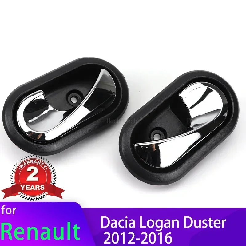 Vidaus durų rankenos surinkimas juodas chromas Renault Sandero Logan Duster 2012-2016 8200733848