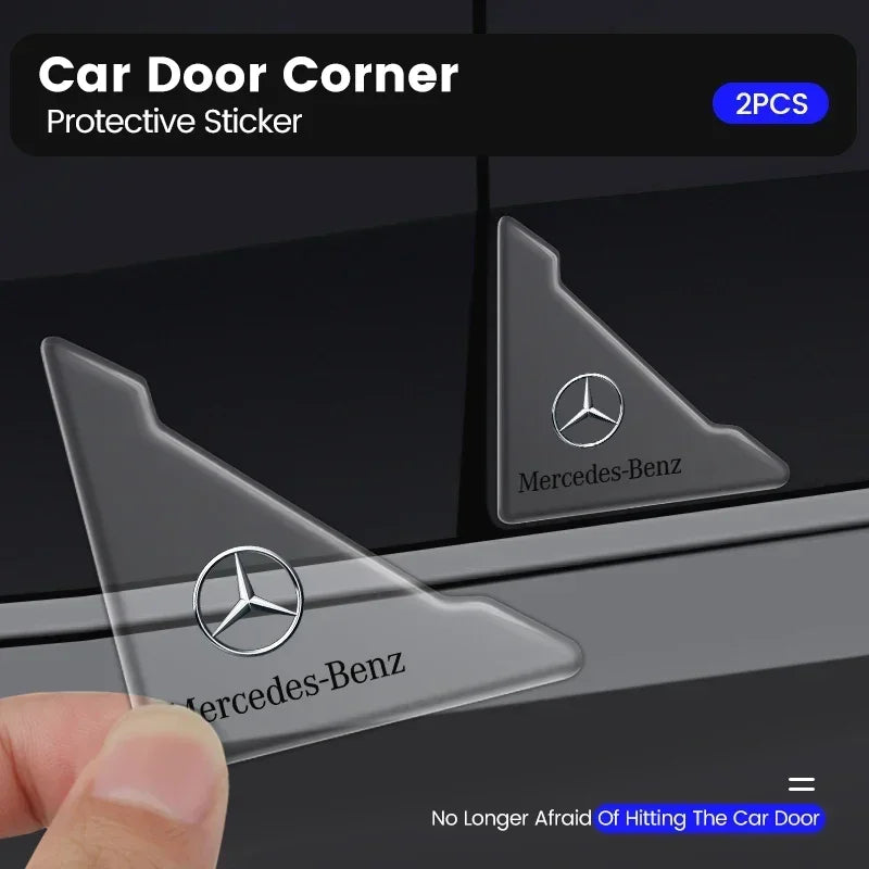 2Pcs Transparent Car Door Corner Protection Sticker &ndash; Durable PVC Material