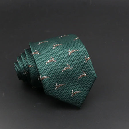 Cute Cartoon Floral Pattern Slim Tie for Men