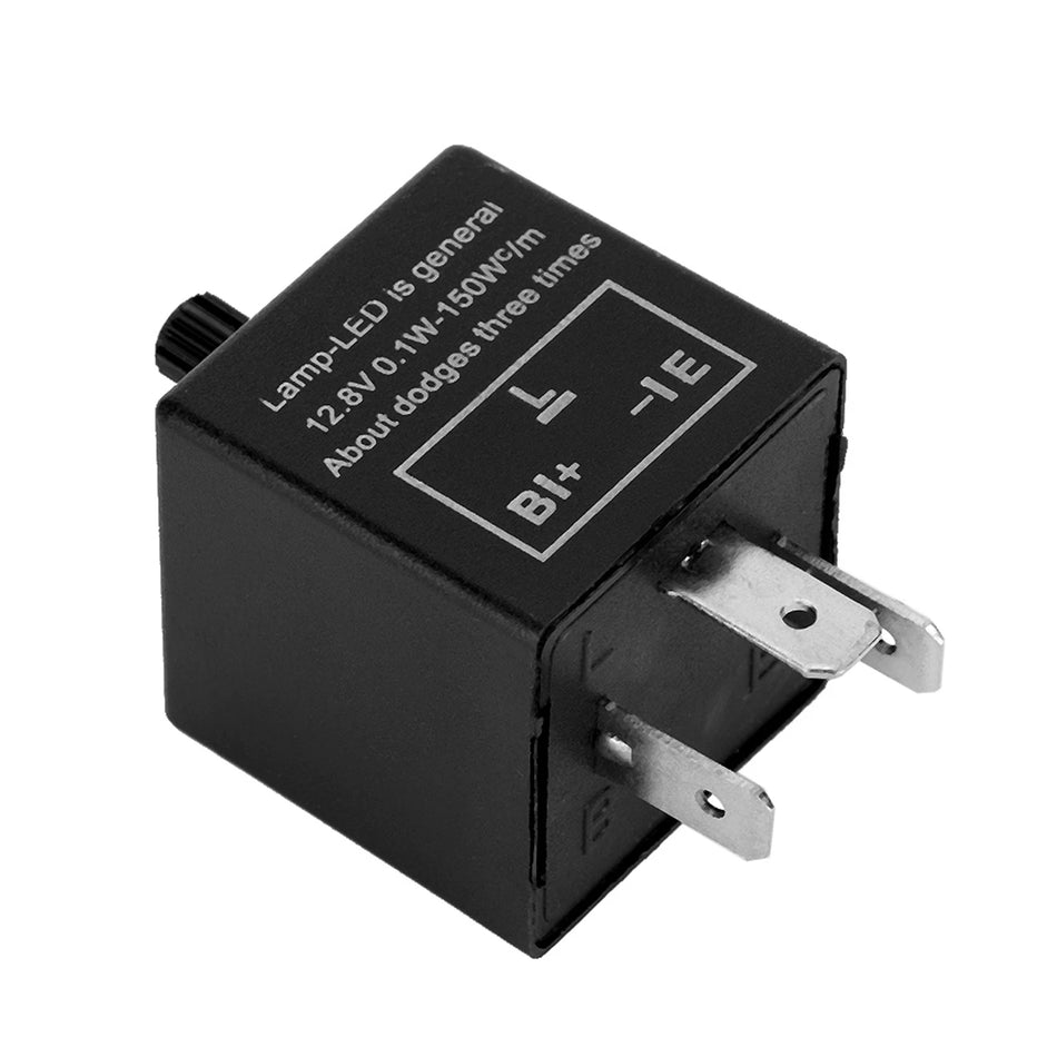 Relé de semnalizare LED ajustabil Estink 12V 3 pini pentru indicator de direcție