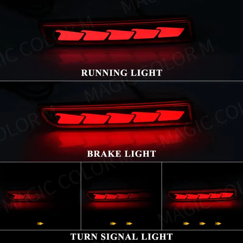 LED Bumper Reflector Lights For Mitsubishi Lancer Evo Evolution ASX Outlander Sport RVR Dynamic Turn Signal Rear Tail Brake Lamp by InterCyprus Trading Ltd