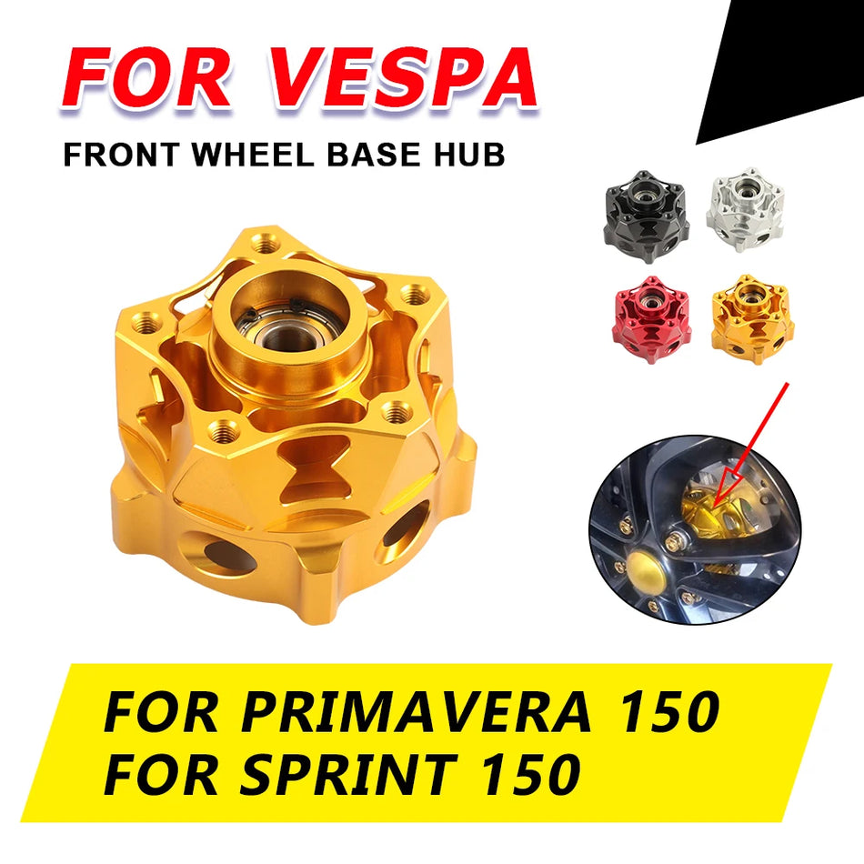 Piasta przedniego koła Vespa Primavera 150 Sprint 150, stop aluminium, wytrzymalsza piasta