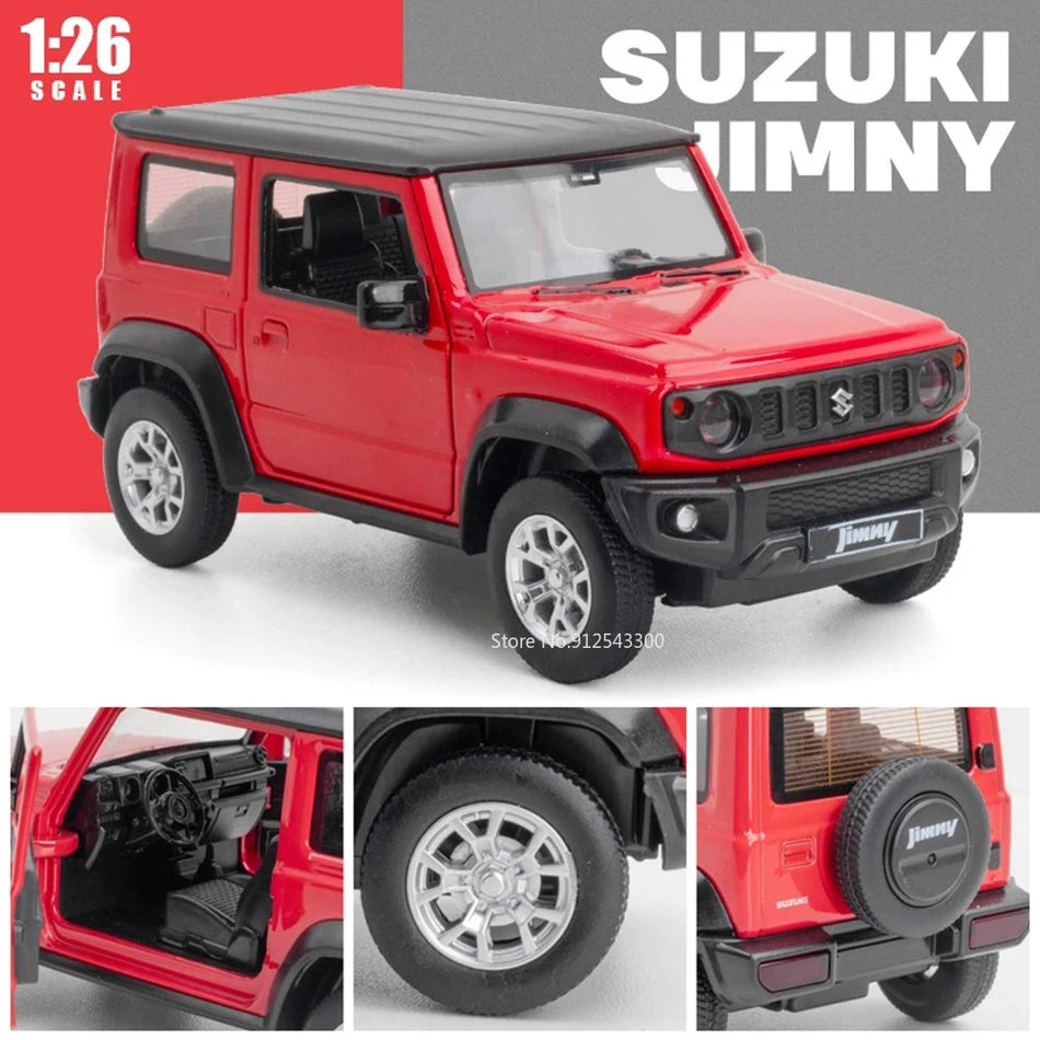Mașină de jucărie din aliaj diecast la scară 1:26 pentru Suzuki Jimny cu retragere.