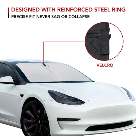 Car Sun Shade Protector Parasol Auto Front Window Sunshade Covers Car Sun Umbrella Cloth for Tesla Model 3/Y 2018-2022 by InterCyprus Trading Ltd