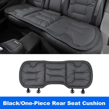 Vtear Universal Rear Seat Cushion PU Perforated Breathable Pad Car Bench Protector Soft Cotton Filled Mat All Weather Accessory by InterCyprus Trading Ltd