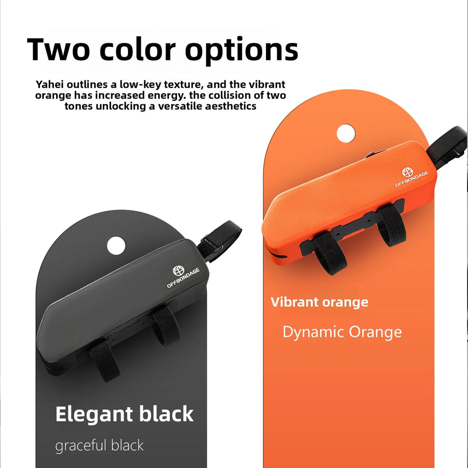 Offbondage MTB Top Tube Bag Hard Shell, Large Capacity Bicycle Bag