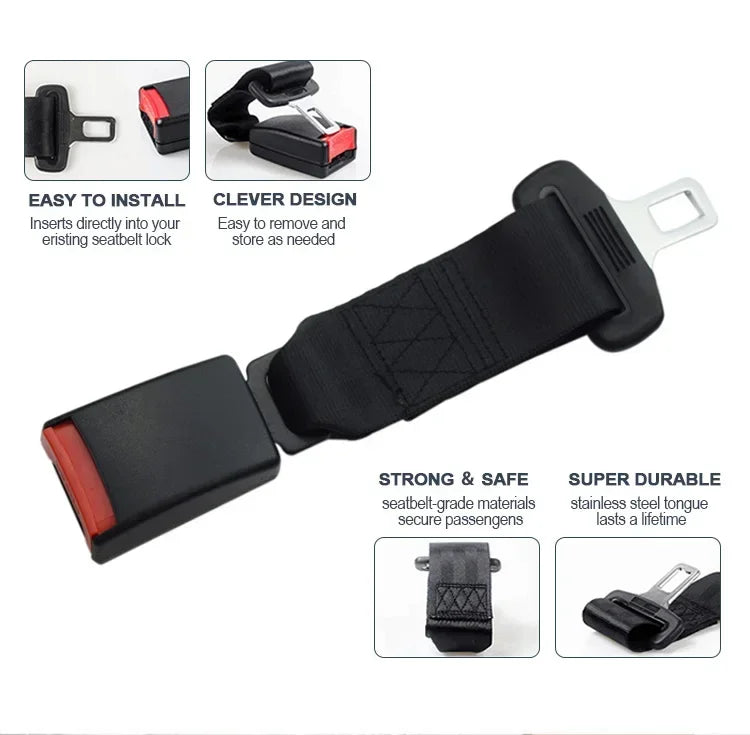Choice Universal Car Seat Belt Extender, 23cm With Adjustable Buckle