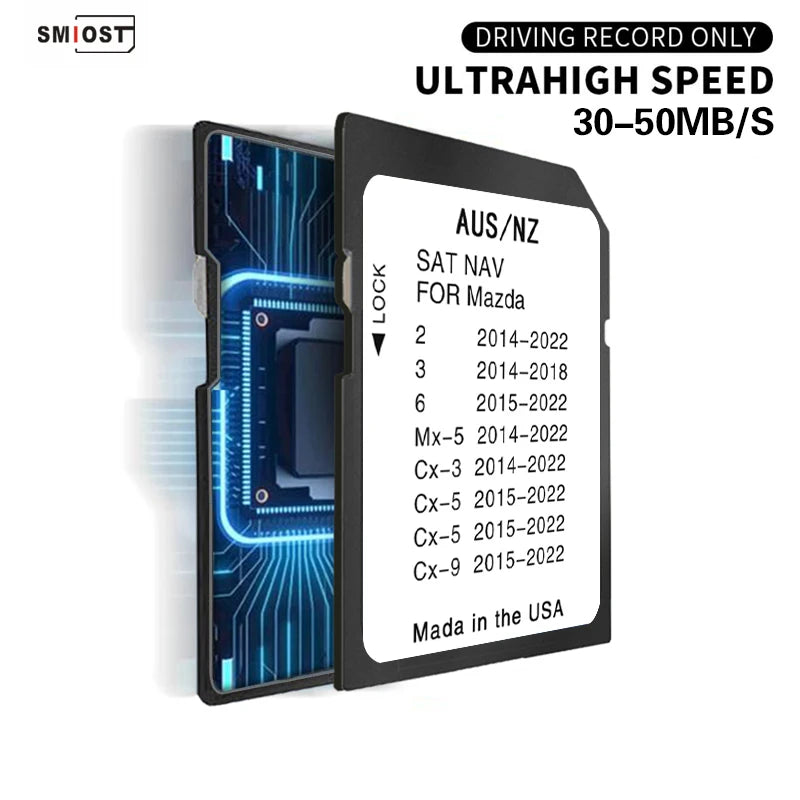 Sat Nav 16GB SD Card Upgrade 2024 &ndash; AU NZ Maps For Mazda