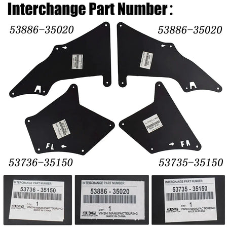 Front Rear Car Mud Flaps Fender Liners For Toyota Land Cruiser Prado 2003-2020 Splash Guards Mudflap Mudguards Shield Apron Seal by InterCyprus Trading Ltd