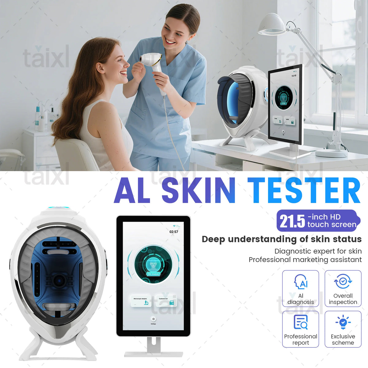 AI Smart Skin Detector &ndash; HD Facial Analysis For Salons