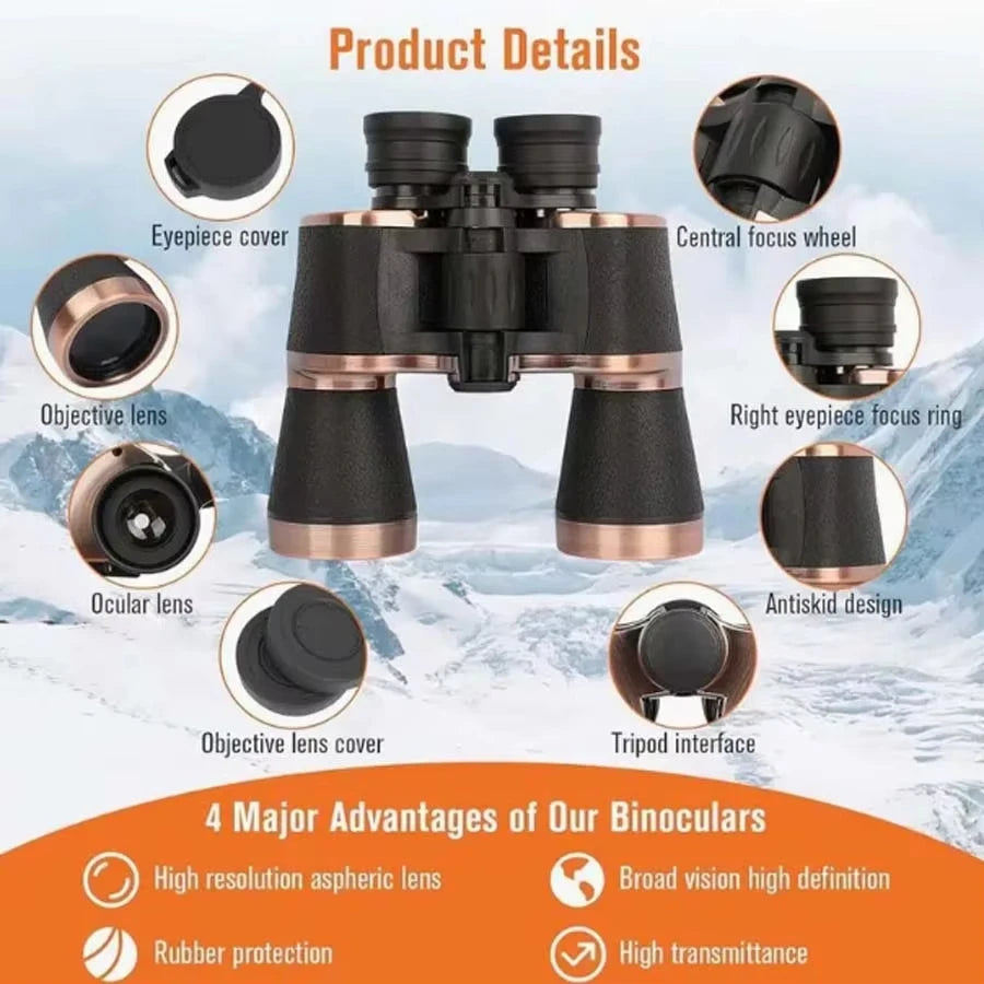 10x50 HD Binoculars for Adults Waterproof &ndash; BAK4 Prism