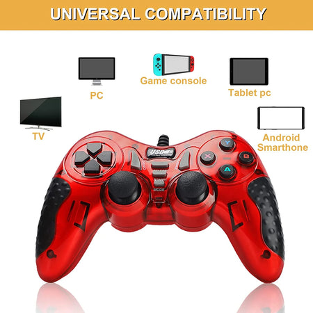 DIWROLY Sony PS3 Controller &ndash; Dual-Vibration Turbo USB Wired Gamepad