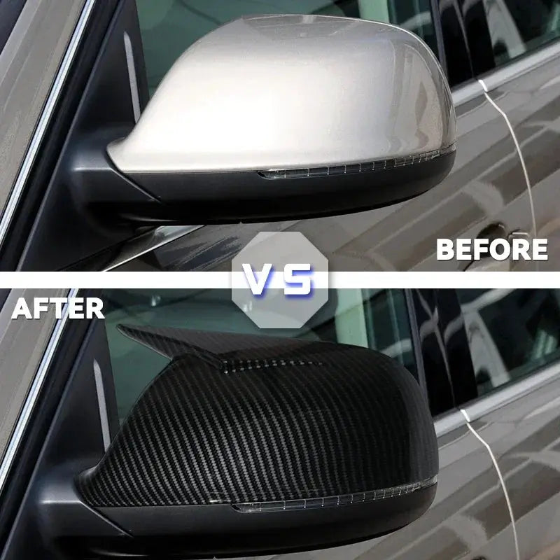 Glossy Black Side Wing Rear View Mirror Cover Case Shell Replace Caps For Audi Q5 SQ5 8R 2009-2017 Q7 4L Facelift 2010-2015 by InterCyprus Trading Ltd