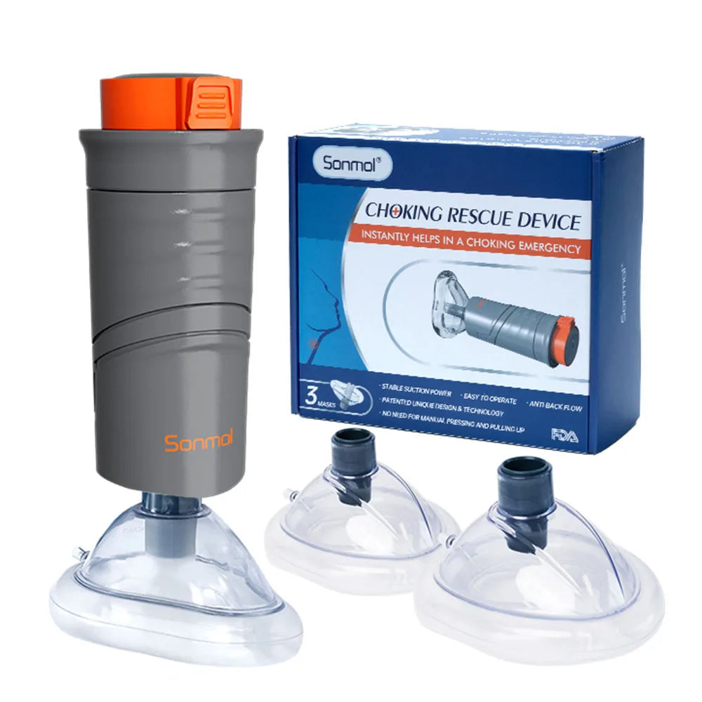Portable Anti Choking Device - Strong Suction Instant Relief Grey