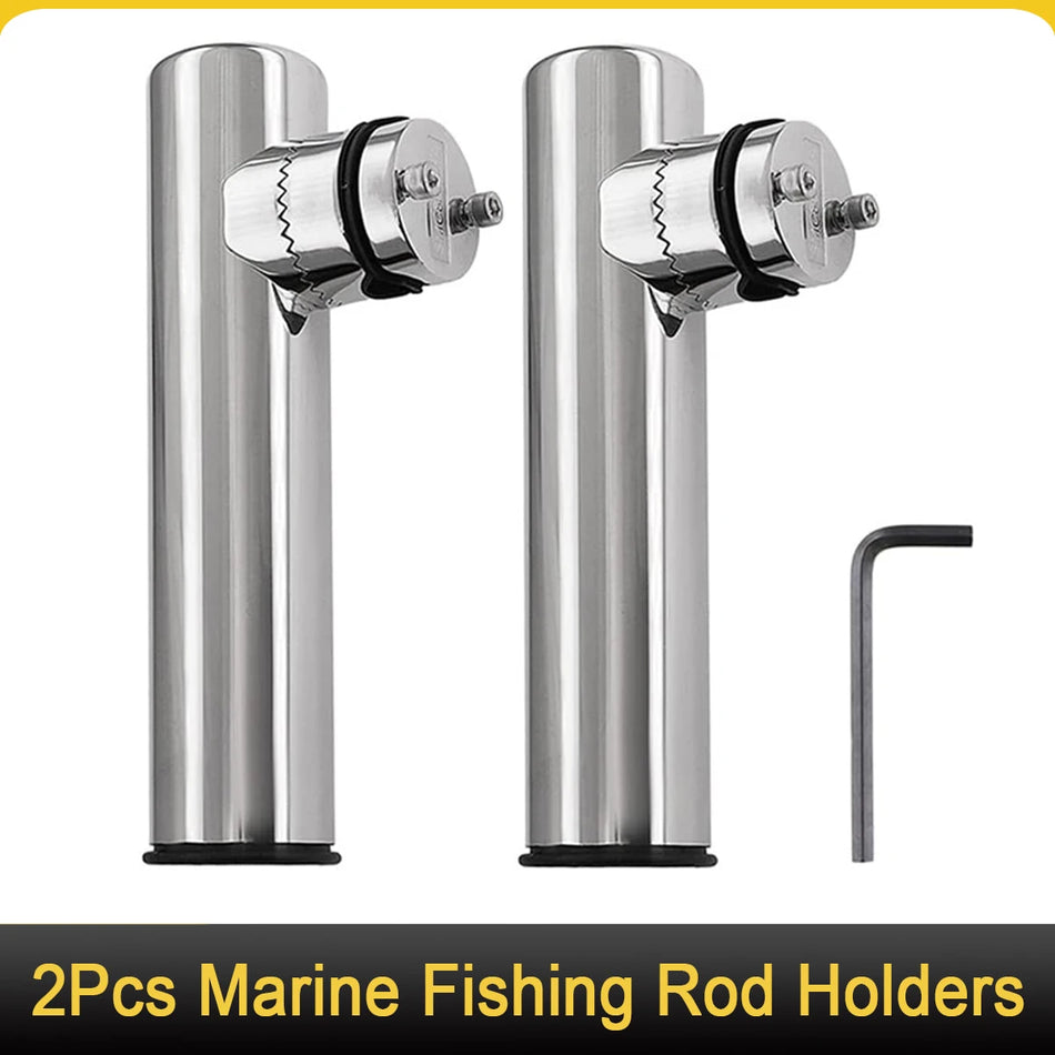 2 Pcs Stainless Steel Marine Rod Holders &ndash; Adjustable Default Title