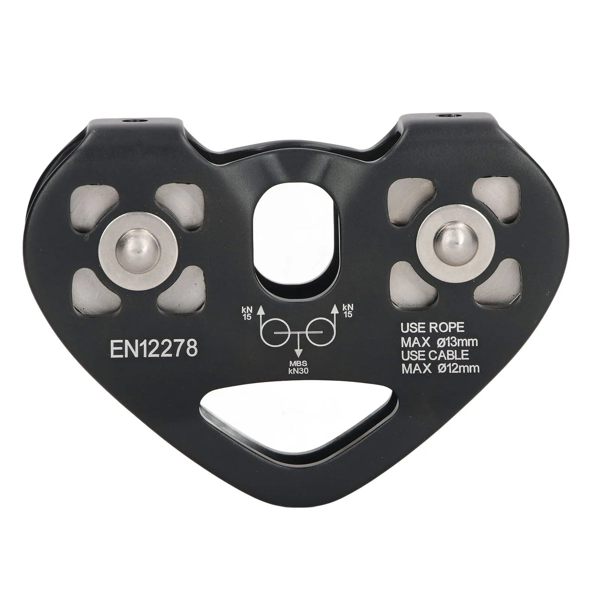 ZK30 Zipline Swivel Pulley Aluminum &ndash; Ultra Lightweight black