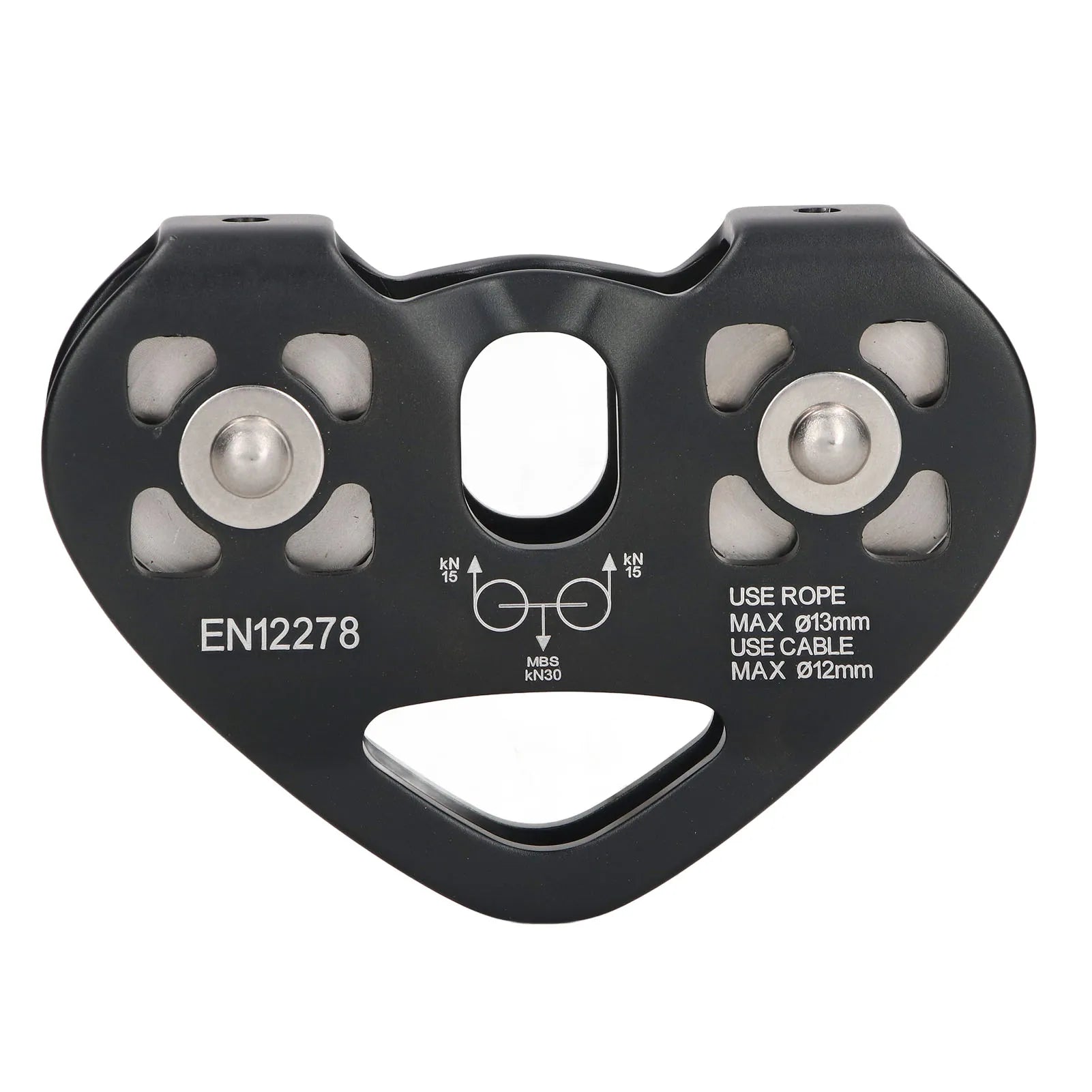 ZK30 Zipline Swivel Pulley Aluminum &ndash; Ultra Lightweight black