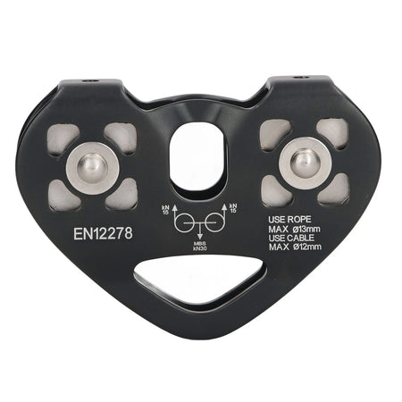 ZK30 Zipline Swivel Pulley Aluminum &ndash; Ultra Lightweight black