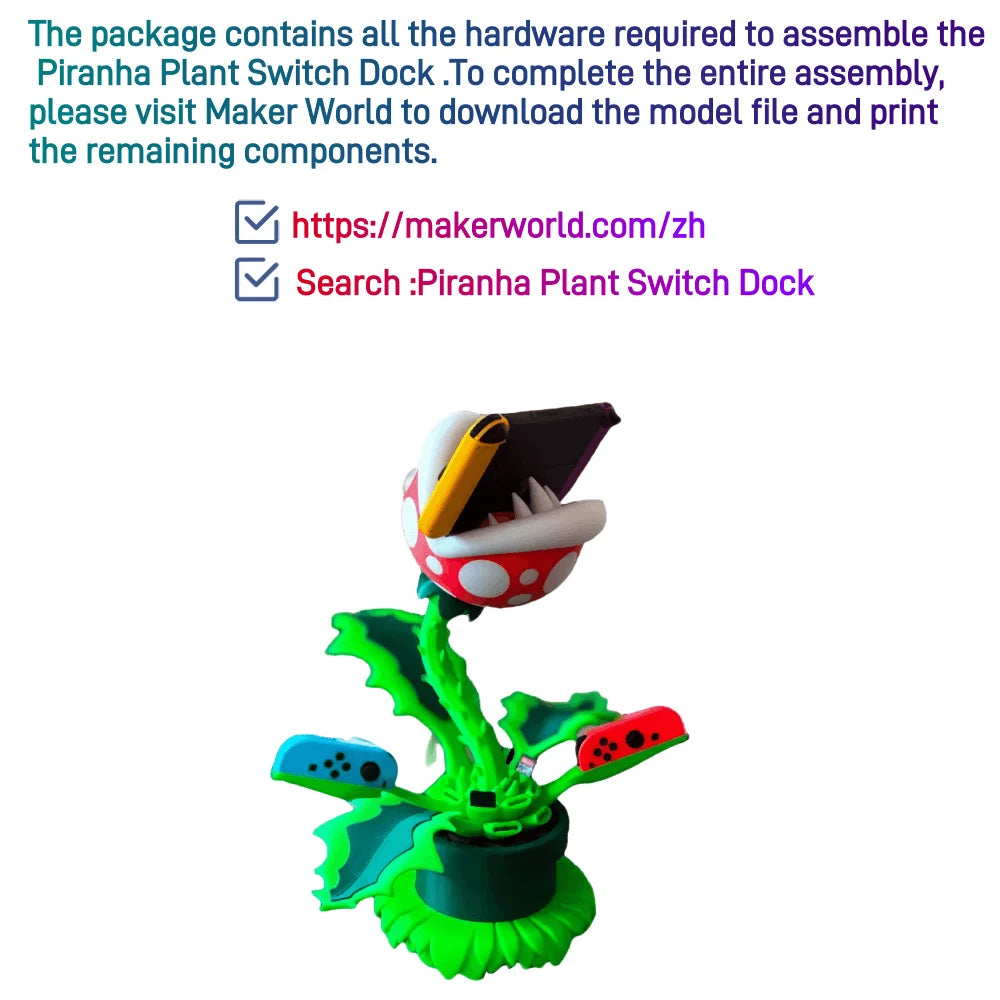 Bambu Lab 3D Printing DIY Jet Engine Model Parts Kit Piranha Switch Dock / DIY Parts Kit